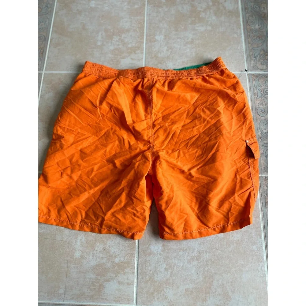 Polo Ralph Lauren Nylon swim Trunks‎ shorts Orange neon Men size XL